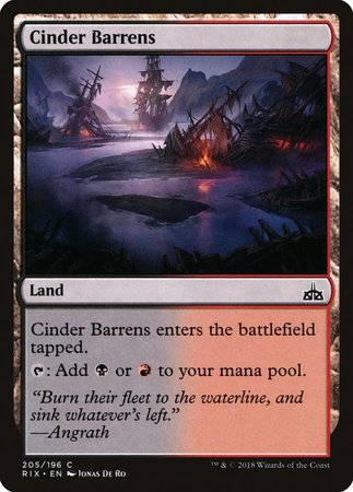 Cinder Barrens [Rivals of Ixalan] | The Time Vault CA