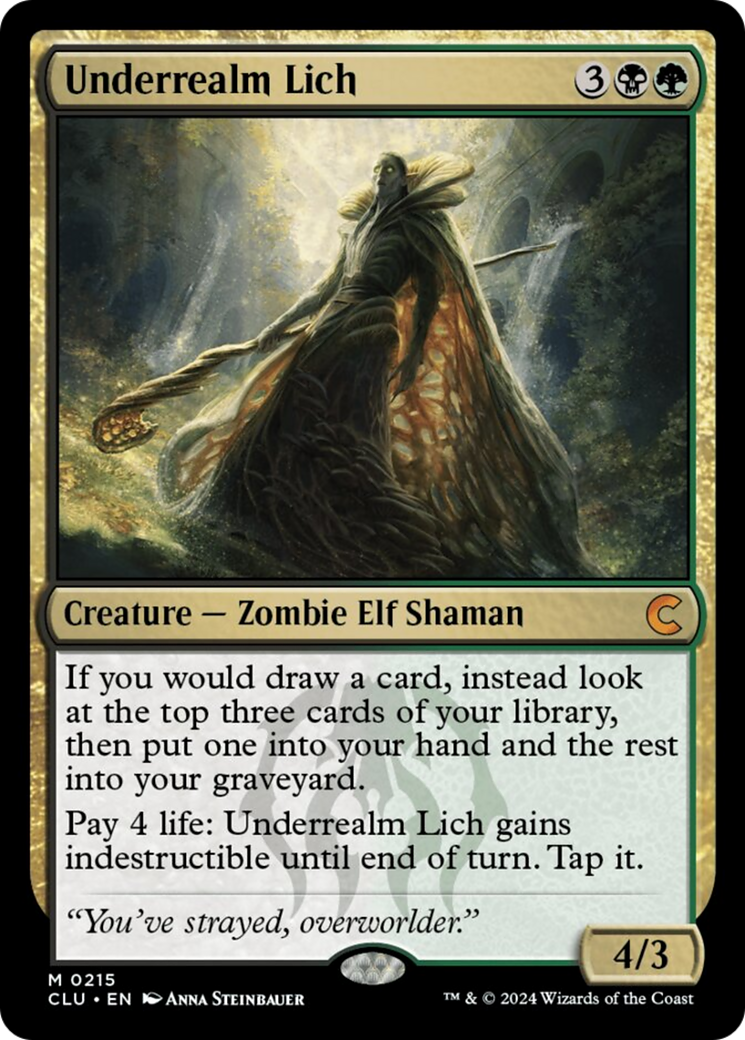 Underrealm Lich [Ravnica: Clue Edition] | The Time Vault CA