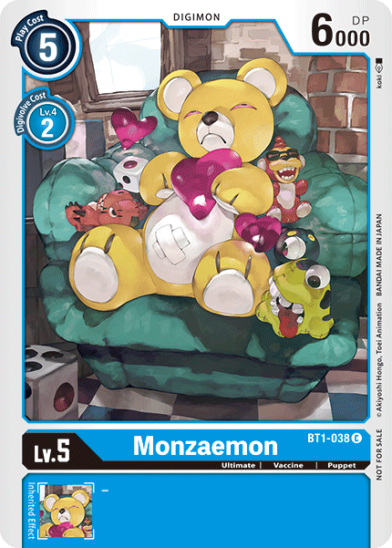 Monzaemon [BT1-038] (Tournament Pack) [Release Special Booster Ver.1.0 Promos] | The Time Vault CA