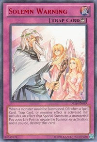 Solemn Warning (Red) [DL18-EN019] Rare | The Time Vault CA