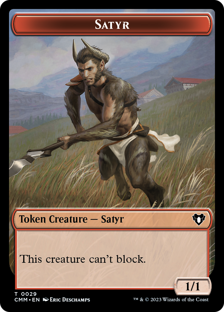 Saproling // Satyr Double-Sided Token [Commander Masters Tokens] | The Time Vault CA