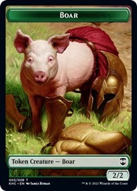 Boar // Spirit Double-sided Token [Kaldheim Commander Tokens] | The Time Vault CA