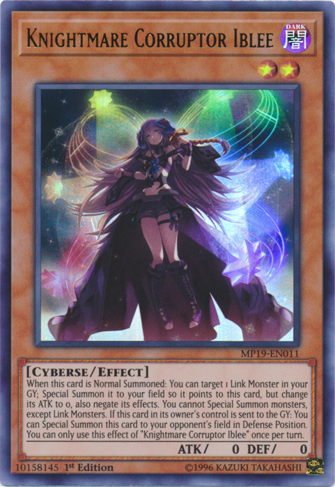 Knightmare Corruptor Iblee [MP19-EN011] Ultra Rare | The Time Vault CA