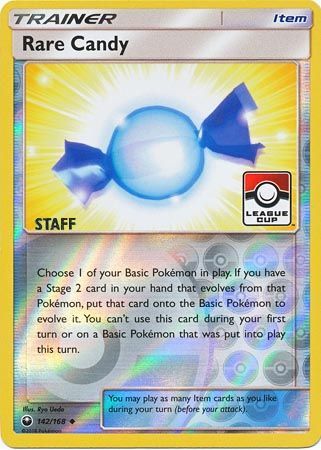 Rare Candy (142/168) (League Promo Staff) [Sun & Moon: Celestial Storm] | The Time Vault CA