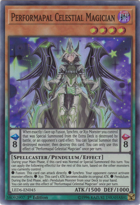 Performapal Celestial Magician [LED6-EN045] Super Rare | The Time Vault CA