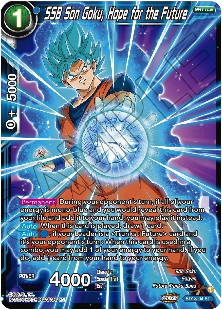 SSB Son Goku, Hope for the Future (SD18-04) [Dawn of the Z-Legends] | The Time Vault CA