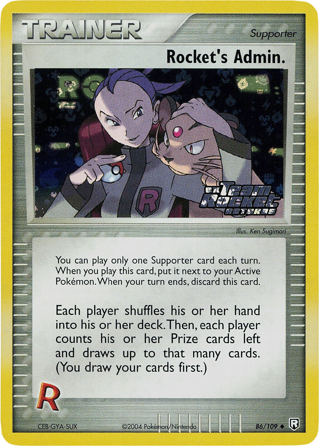 Rocket's Admin. (86/109) (Stamped) [EX: Team Rocket Returns] | The Time Vault CA