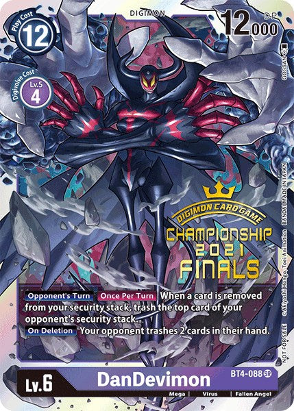 DanDevimon [BT4-088] (2021 Championship Finals Event Pack Alt-Art Gold Stamp Set) [Great Legend Promos] | The Time Vault CA
