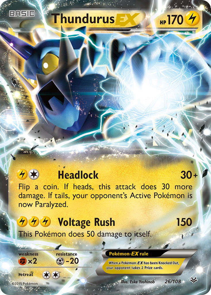 Thundurus EX (26/108) [XY: Roaring Skies] | The Time Vault CA