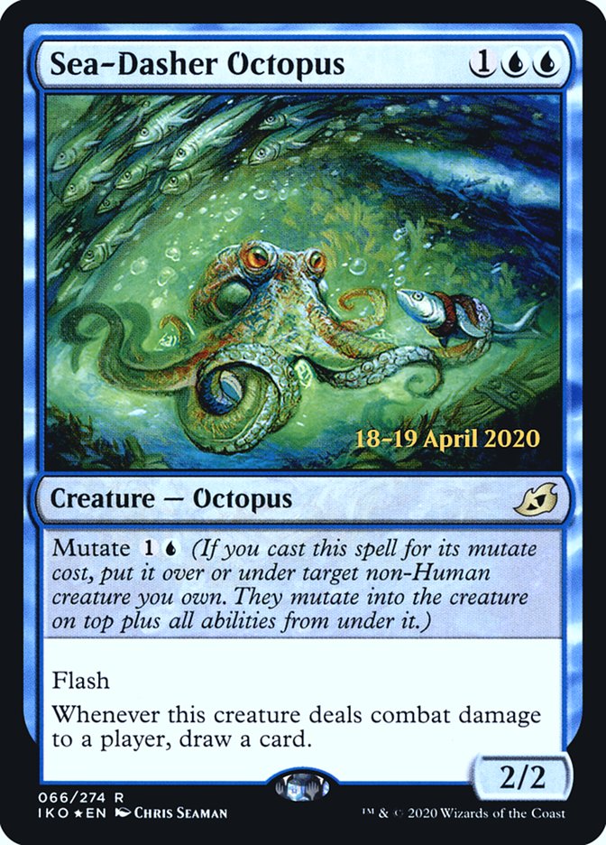 Sea-Dasher Octopus  [Ikoria: Lair of Behemoths Prerelease Promos] | The Time Vault CA