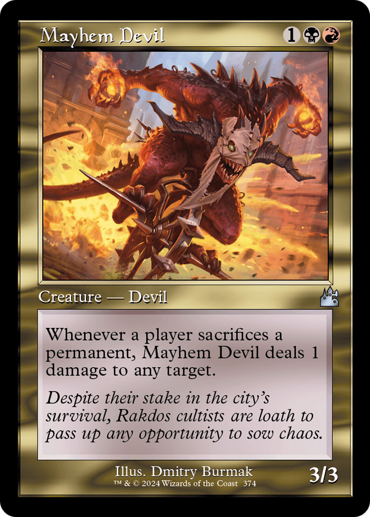 Mayhem Devil (Retro Frame) [Ravnica Remastered] | The Time Vault CA