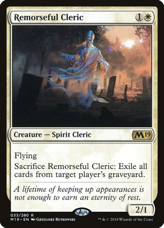 Remorseful Cleric [Core Set 2019] | The Time Vault CA