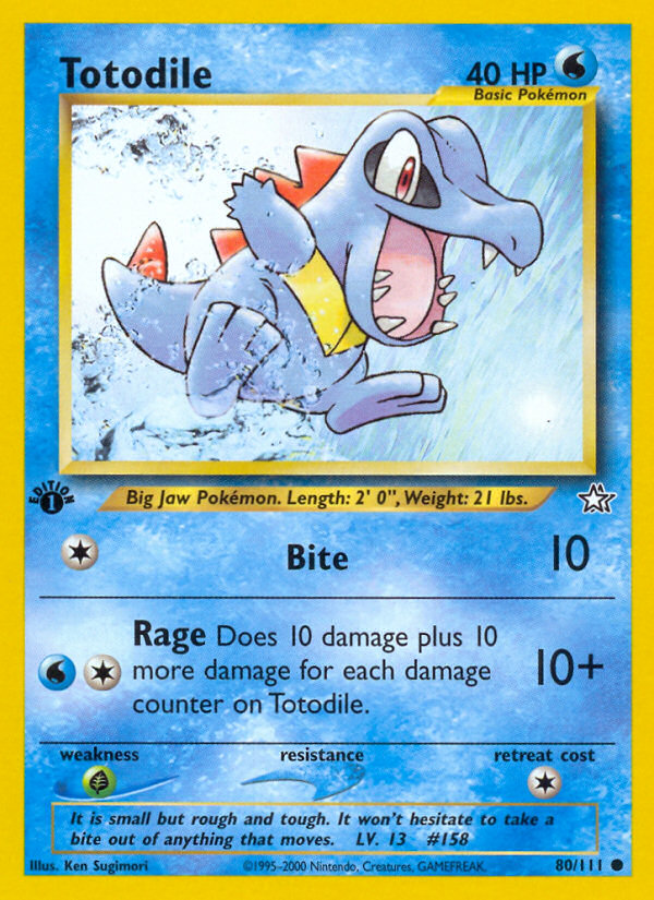 Totodile (80/111) [Neo Genesis 1st Edition] | The Time Vault CA