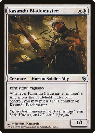 Kazandu Blademaster [Zendikar] | The Time Vault CA