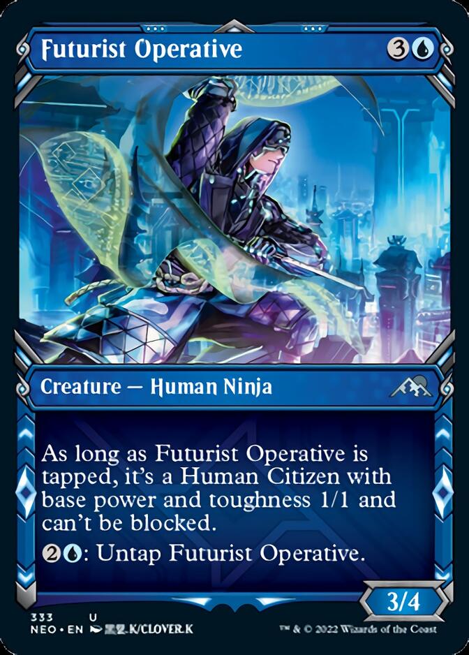 Futurist Operative (Showcase Ninja) [Kamigawa: Neon Dynasty] | The Time Vault CA