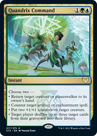 Quandrix Command (Promo Pack) [Strixhaven: School of Mages Promos] | The Time Vault CA