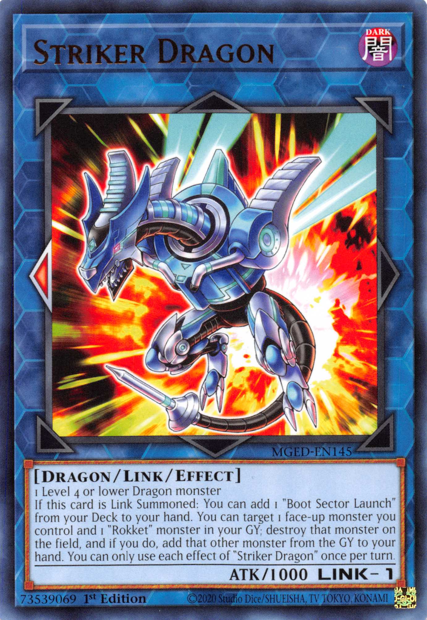 Striker Dragon [MGED-EN145] Rare | The Time Vault CA