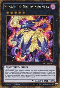 Number 14: Greedy Sarameya [PGL2-EN017] Gold Secret Rare | The Time Vault CA