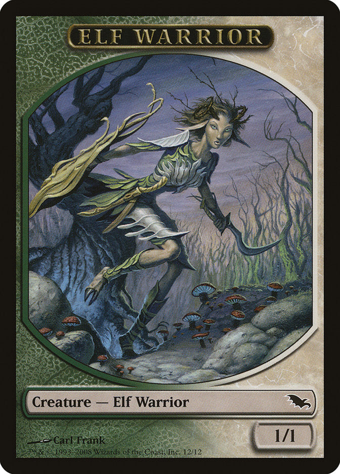 Elf Warrior (12/12) [Shadowmoor Tokens] | The Time Vault CA