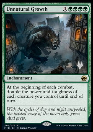 Unnatural Growth (Promo Pack) [Innistrad: Midnight Hunt Promos] | The Time Vault CA