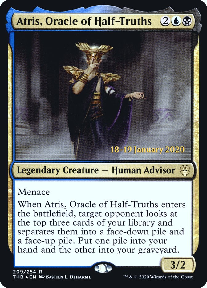 Atris, Oracle of Half-Truths [Theros Beyond Death Prerelease Promos] | The Time Vault CA