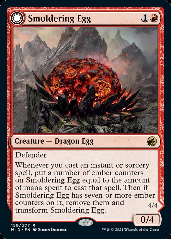 Smoldering Egg // Ashmouth Dragon [Innistrad: Midnight Hunt] | The Time Vault CA