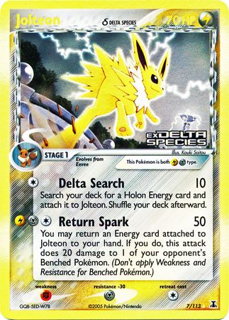 Jolteon (7/113) (Delta Species) (Stamped) [EX: Delta Species] | The Time Vault CA