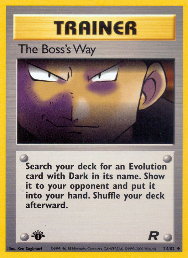 The Boss's Way (73/82) [Team Rocket 1st Edition] | The Time Vault CA