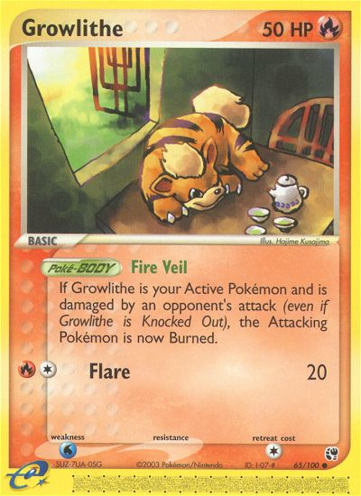 Growlithe (65/100) [EX: Sandstorm] | The Time Vault CA