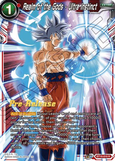 Realm of the Gods - Ultra Instinct (BT16-018) [Realm of the Gods Prerelease Promos] | The Time Vault CA