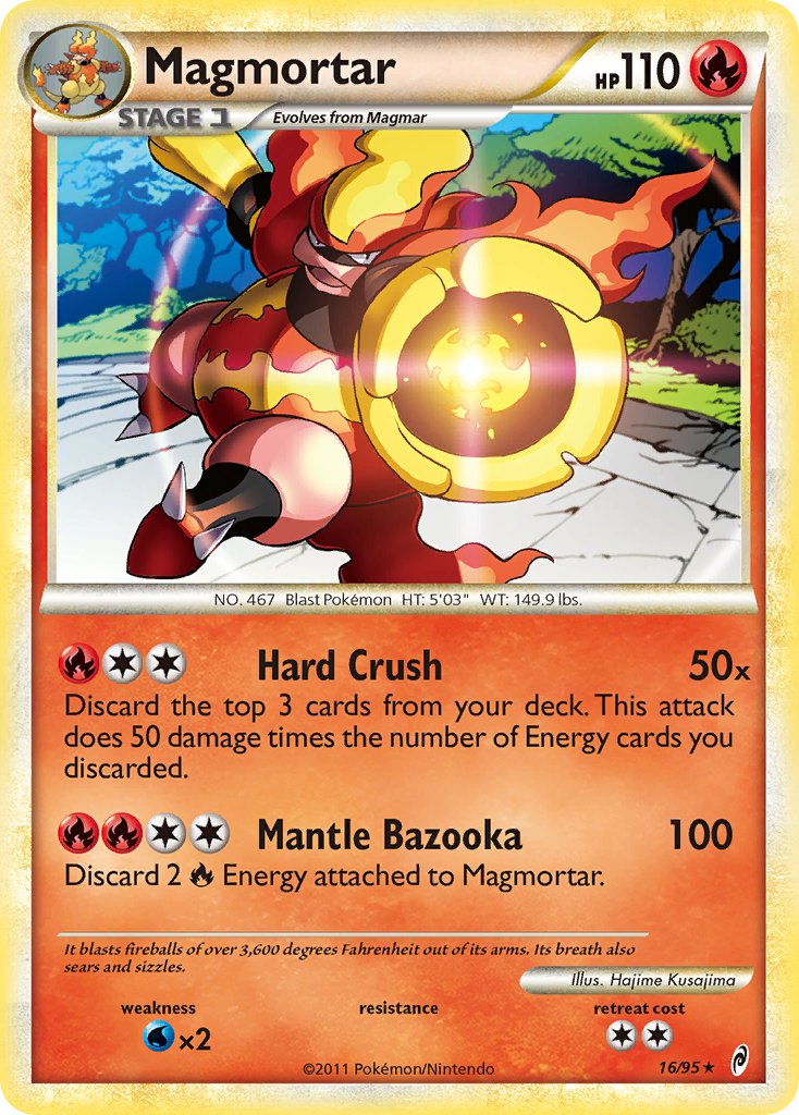 Magmortar (16/95) (Theme Deck Exclusive) [HeartGold & SoulSilver: Call of Legends] | The Time Vault CA