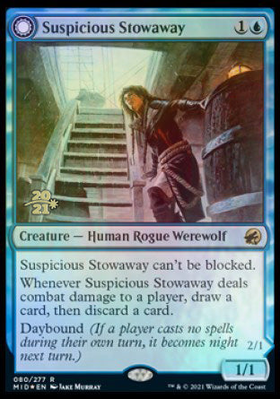 Suspicious Stowaway // Seafaring Werewolf [Innistrad: Midnight Hunt Prerelease Promos] | The Time Vault CA