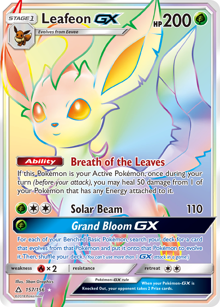 Leafeon GX (157/156) [Sun & Moon: Ultra Prism] | The Time Vault CA