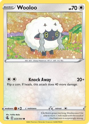 Wooloo (222/264) (Cosmos Holo) [Sword & Shield: Fusion Strike] | The Time Vault CA