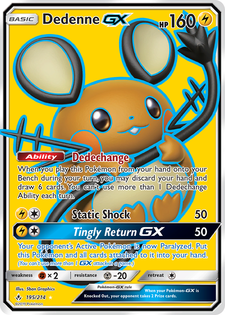 Dedenne GX (195/214) [Sun & Moon: Unbroken Bonds] | The Time Vault CA