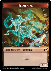 Elemental (0024) // Elf Druid Double-Sided Token [Commander Masters Tokens] | The Time Vault CA