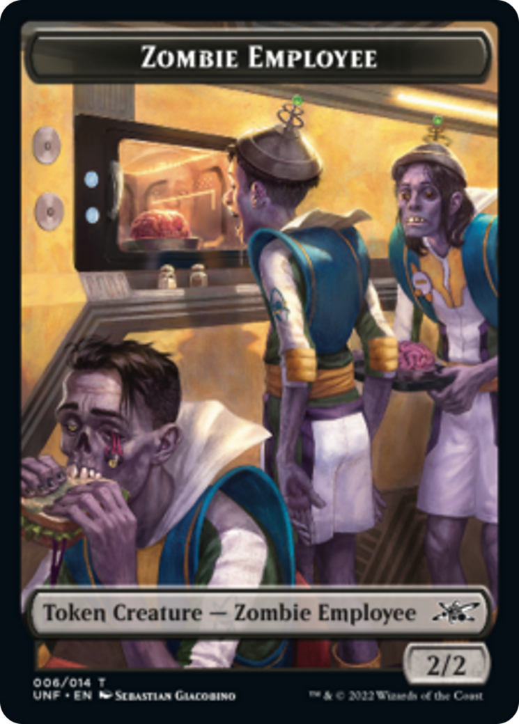 Zombie Employee // Storm Crow Double-sided Token [Unfinity Tokens] | The Time Vault CA