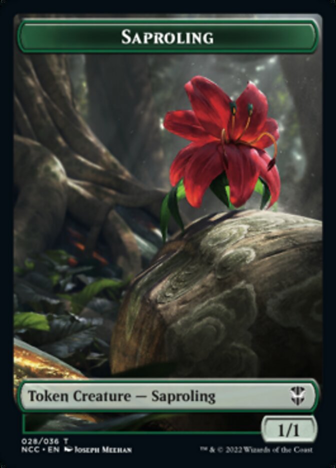 Beast // Saproling Double-sided Token [Streets of New Capenna Commander Tokens] | The Time Vault CA
