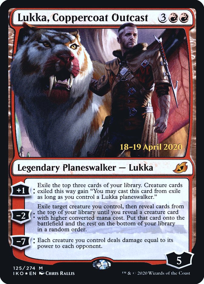 Lukka, Coppercoat Outcast  [Ikoria: Lair of Behemoths Prerelease Promos] | The Time Vault CA