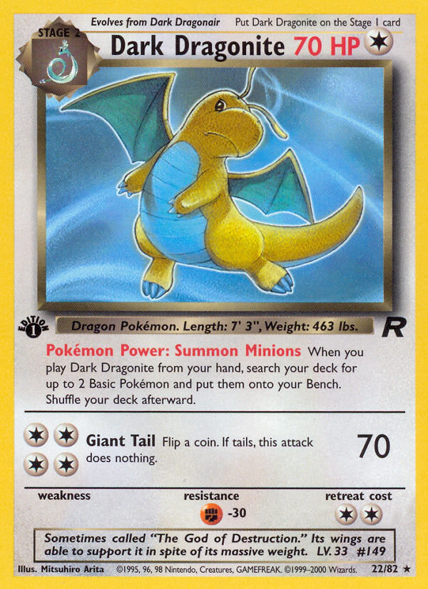 Dark Dragonite (22/82) [Team Rocket 1st Edition] | The Time Vault CA