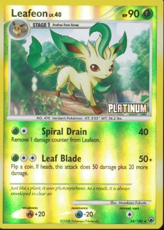 Leafeon (24/100) [Burger King Promos: 2009 Collection] | The Time Vault CA