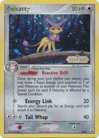 Delcatty (4/92) (Stamped) [EX: Legend Maker] | The Time Vault CA