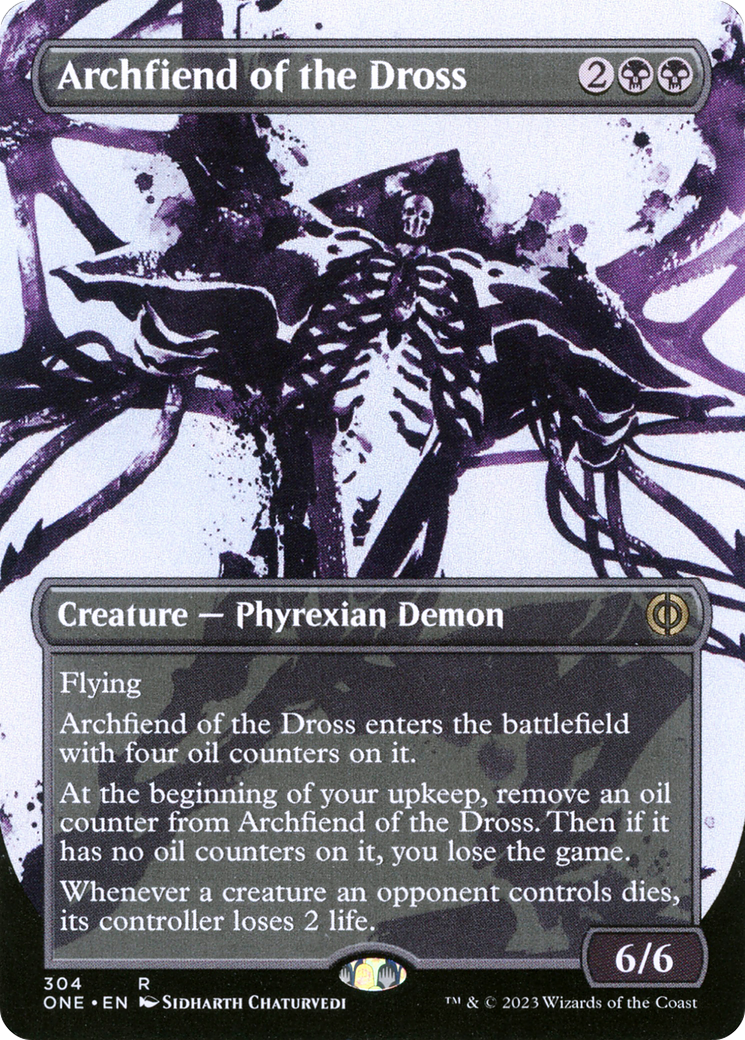 Archfiend of the Dross (Borderless Ichor) [Phyrexia: All Will Be One] | The Time Vault CA