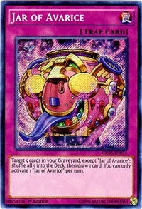 Jar of Avarice [CROS-EN074] Secret Rare | The Time Vault CA