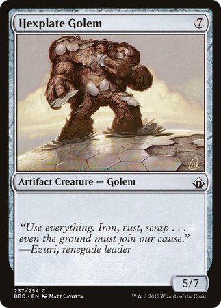 Hexplate Golem [Battlebond] | The Time Vault CA