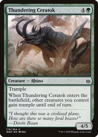 Thundering Ceratok [War of the Spark] | The Time Vault CA