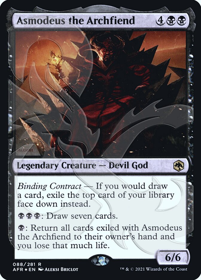 Asmodeus the Archfiend (Ampersand Promo) [Dungeons & Dragons: Adventures in the Forgotten Realms Promos] | The Time Vault CA