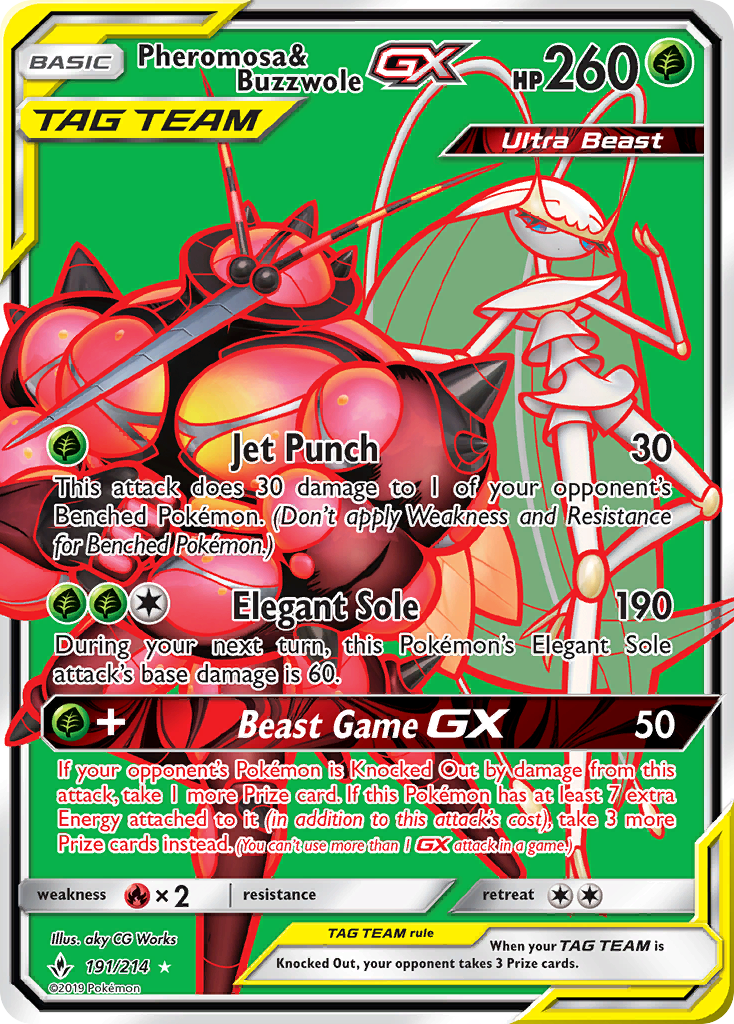 Pheromosa & Buzzwole GX (191/214) [Sun & Moon: Unbroken Bonds] | The Time Vault CA