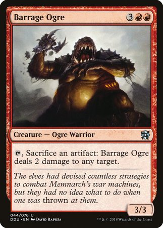 Barrage Ogre [Duel Decks: Elves vs. Inventors] | The Time Vault CA