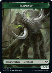 Elephant // Treasure Double-sided Token [Dominaria United Commander Tokens] | The Time Vault CA
